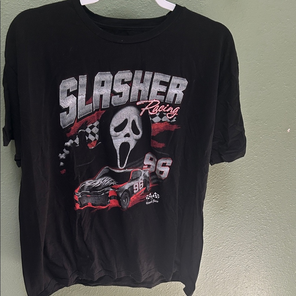 Slasher Racing Ghostface Men’s Black Graphic Tee